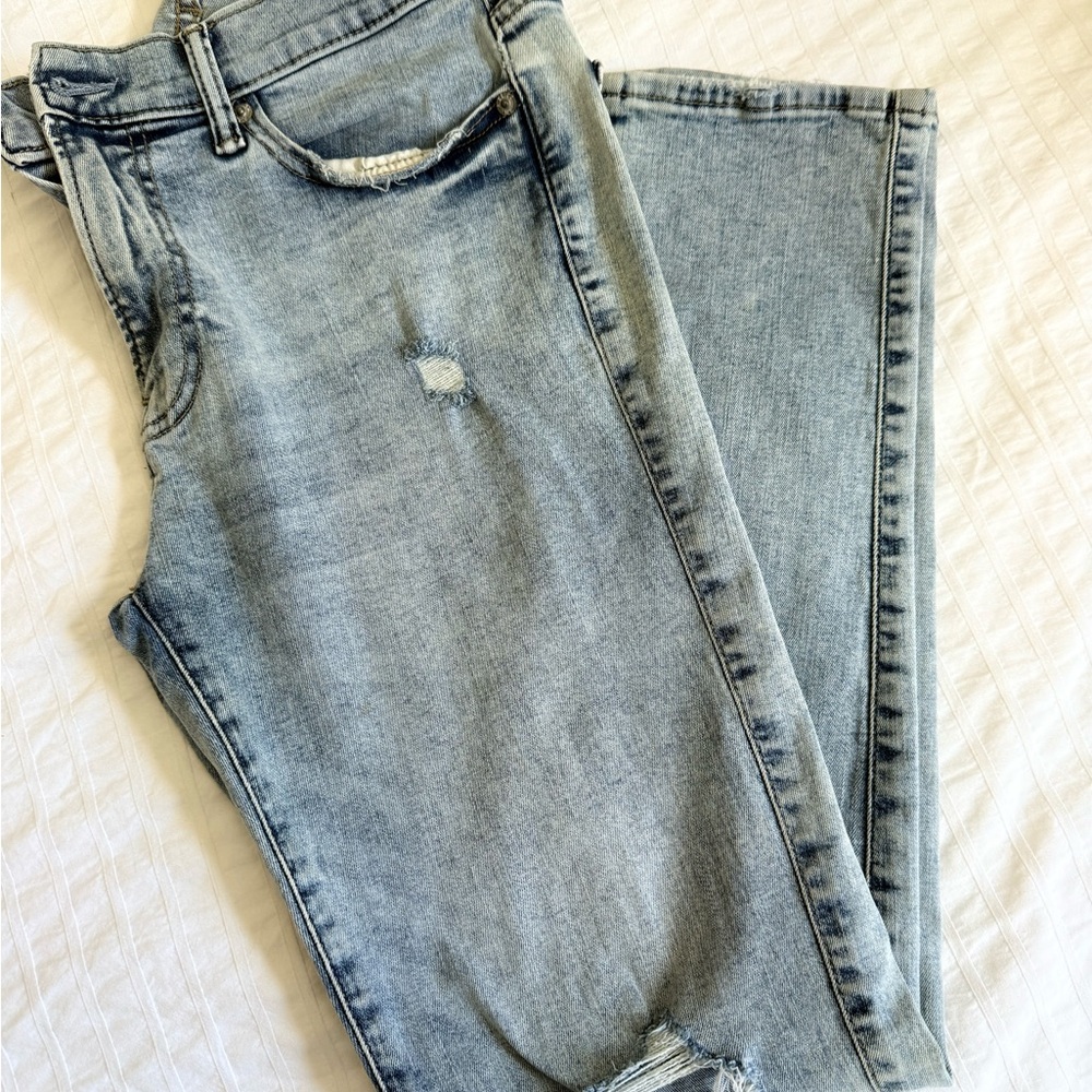 Abercrombie & Fitch Blue Straight Leg Jeans